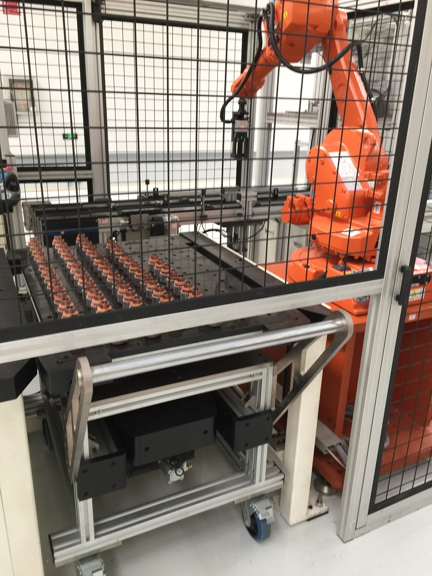 Industrial robot palletizing